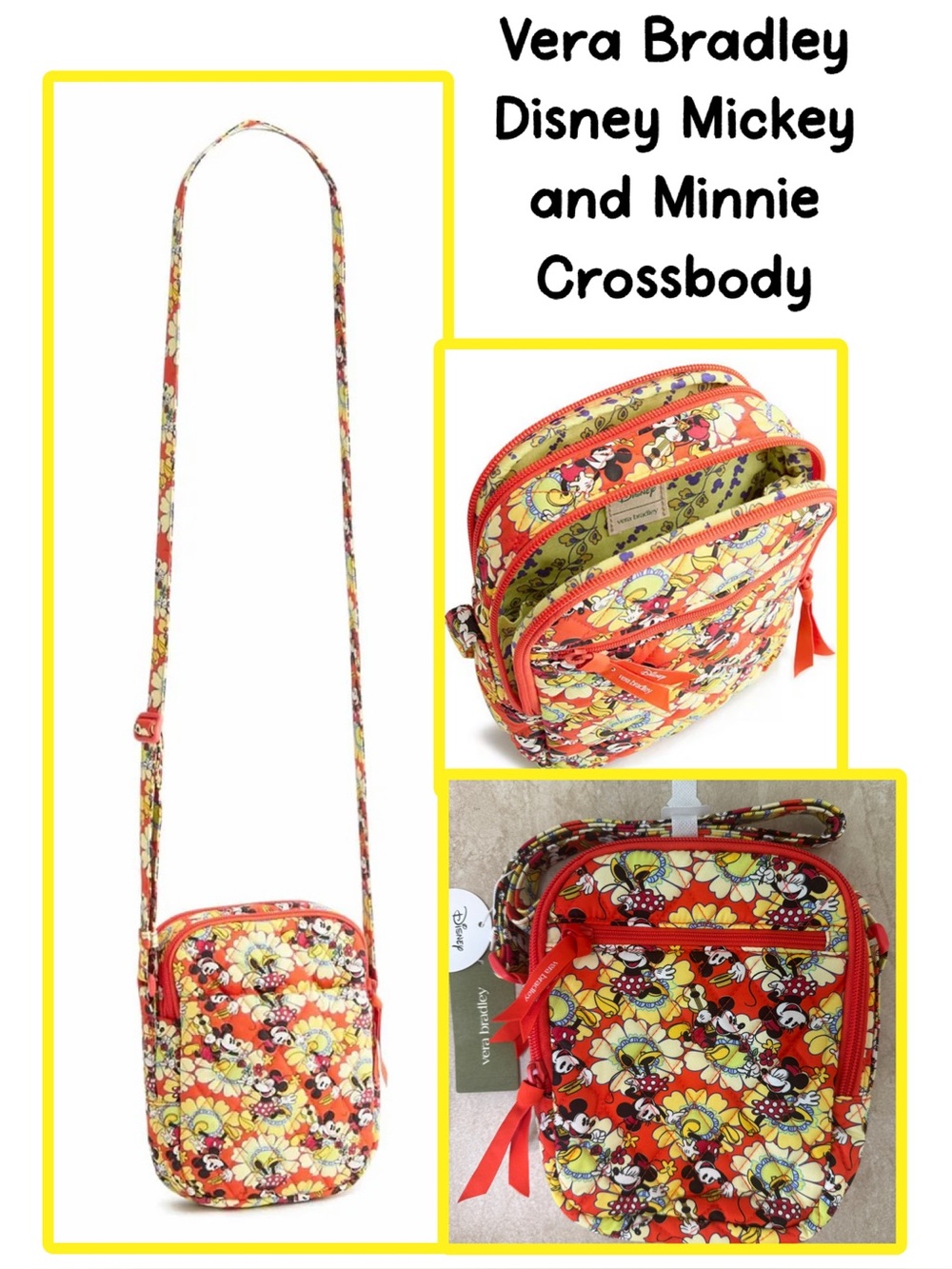 Vera Bradley Disney Mickey and Minnie Crossbody